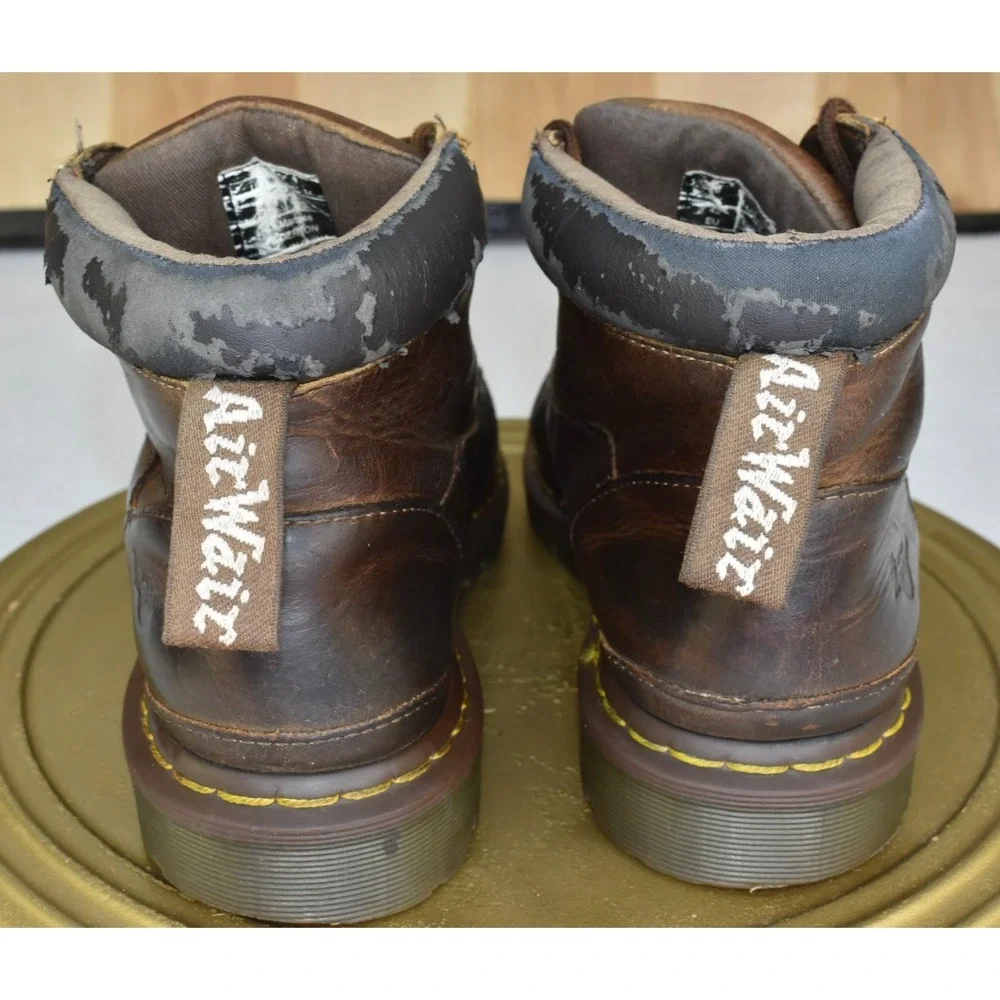 Dr. Martens Alderton Men Boots Size 9 Brown Leather  Work Distressed Chunky Sole